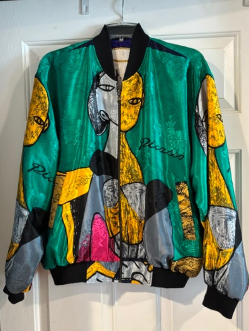 Unique Picasso reversible Silk Jacket- L/XL